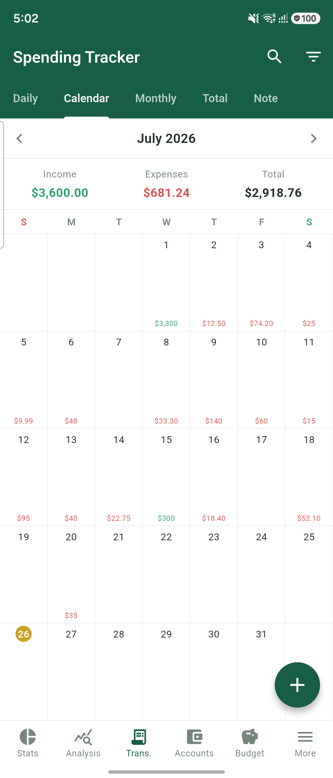 Calendar